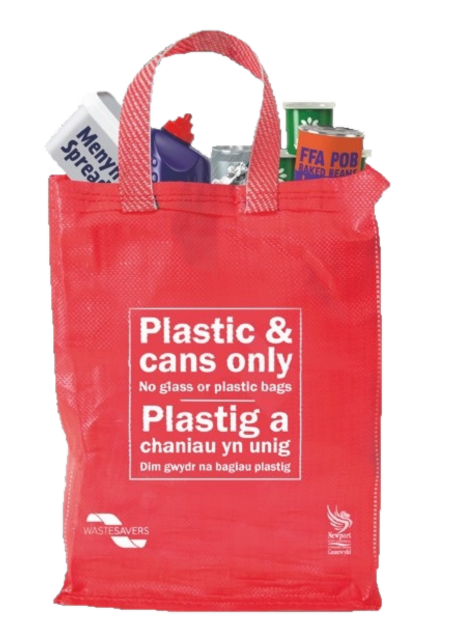 Bag Ailgylchu Coch Wastesavers