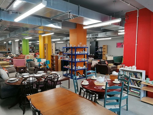 Inside our flagship Newport Reuse centre store.
